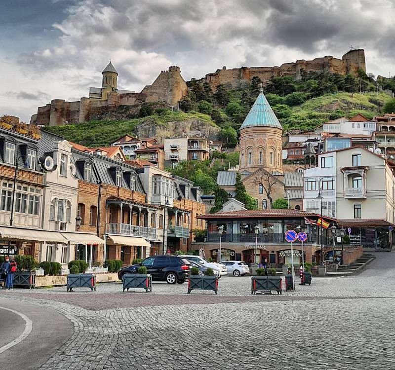 Fortaleza Narikala, en el centro del antiguo casco de Tbilisi