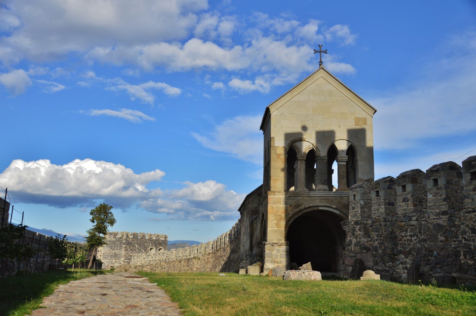 Northern battlements with chapel body in the Rabati citadel, Akhaltsikhe