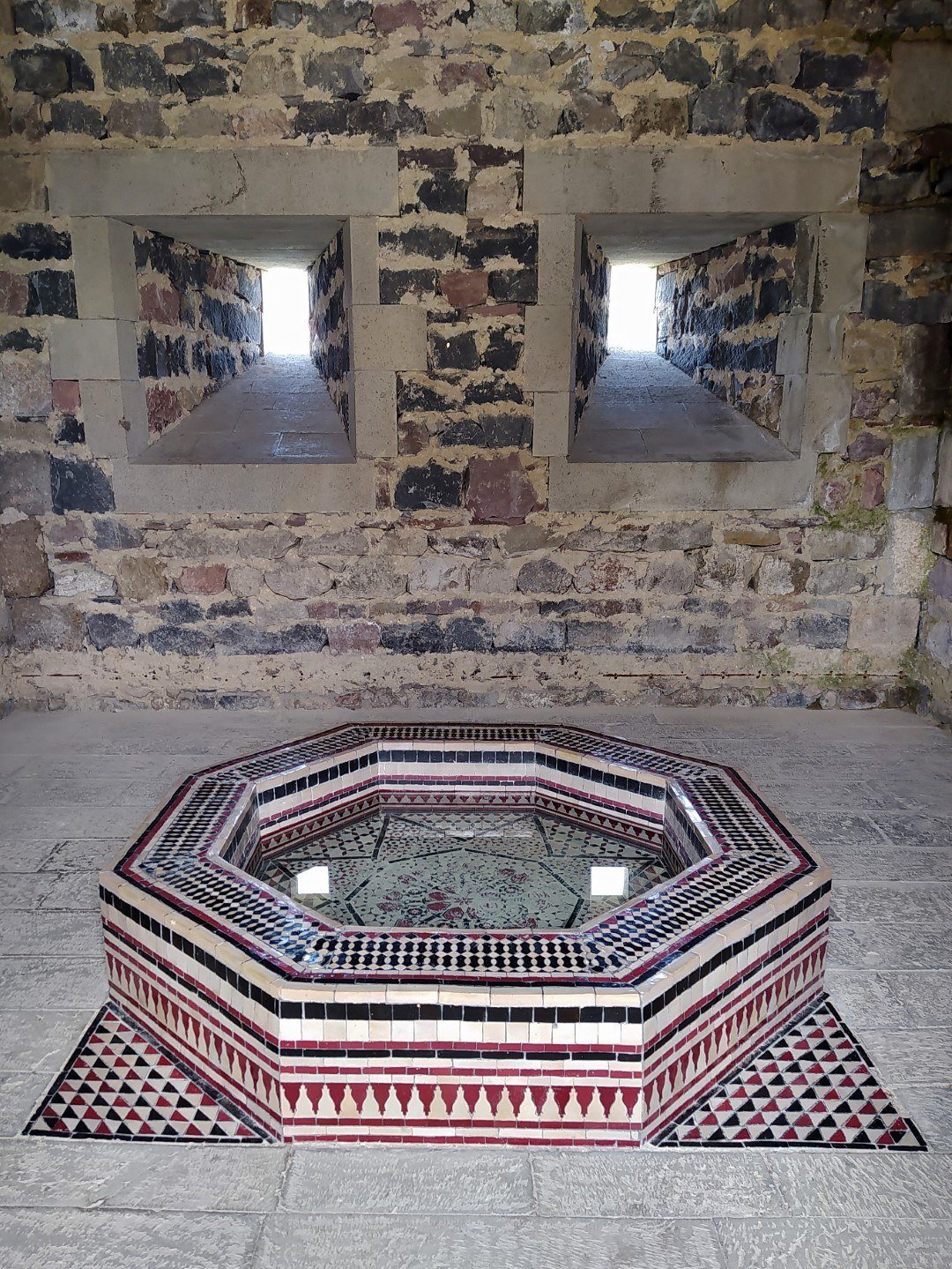 Octagonal fountain in the northern tower of Rabati, Akhaltsikhe