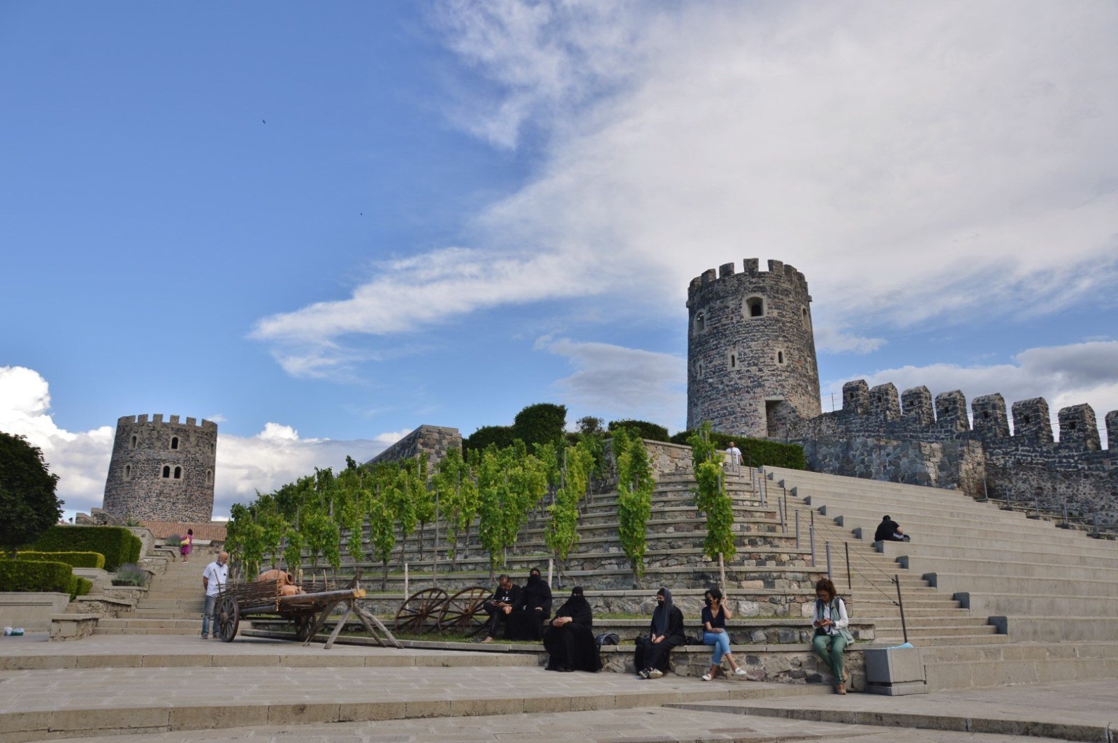 Terraces and towers of the eastern spur of the Rabati citadel