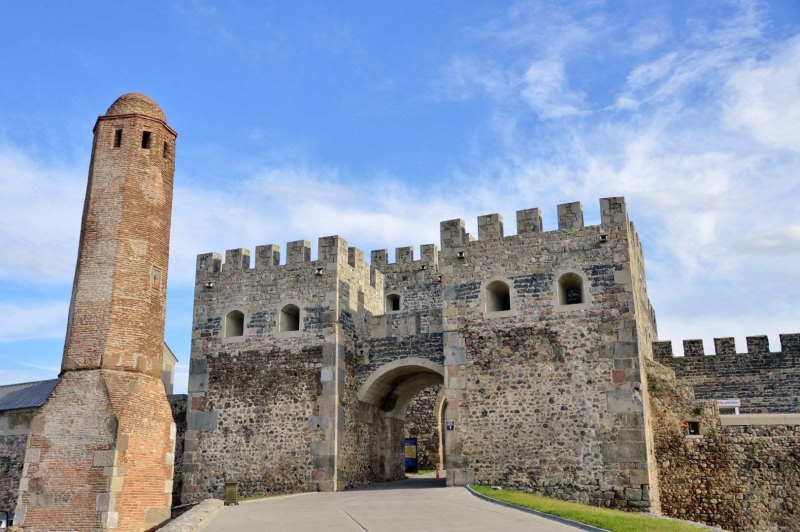 Northern gatehouse towers and freestanding tower of Rabati Fortress