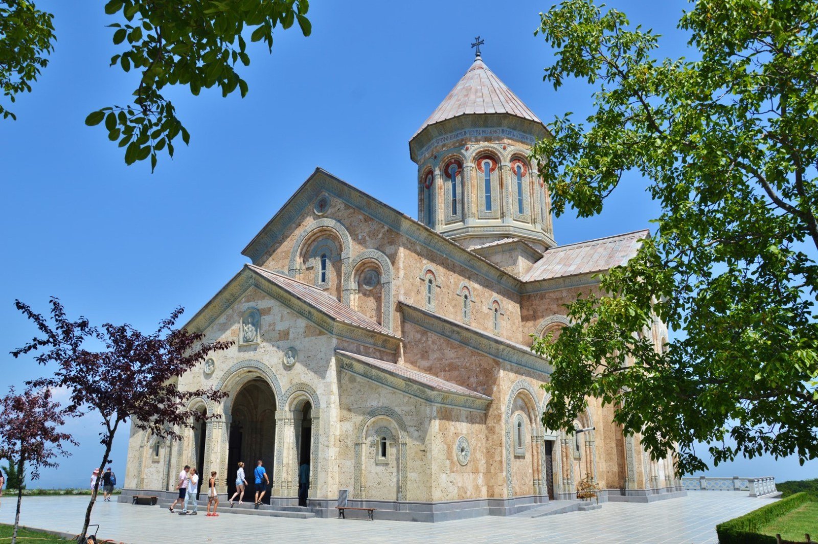 North-east view of the new church at Bodbe Monastery, Kakheti