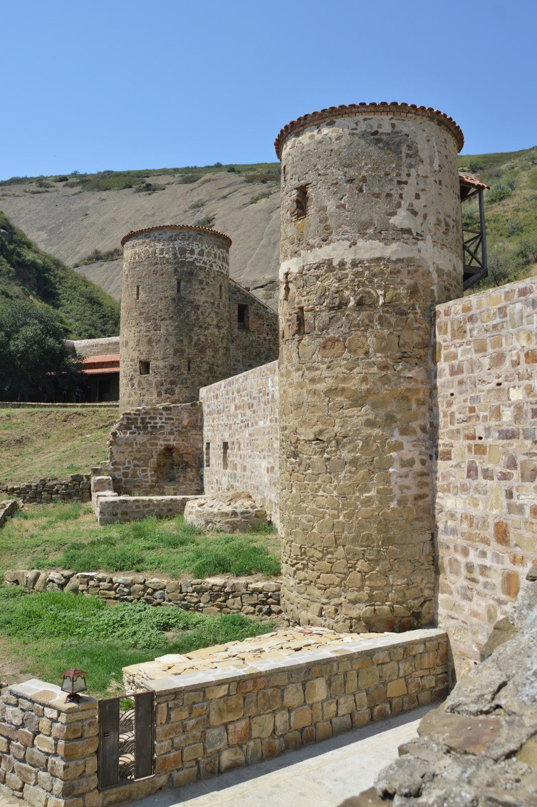 Walls and towers of David Gareja monastery, Kakheti