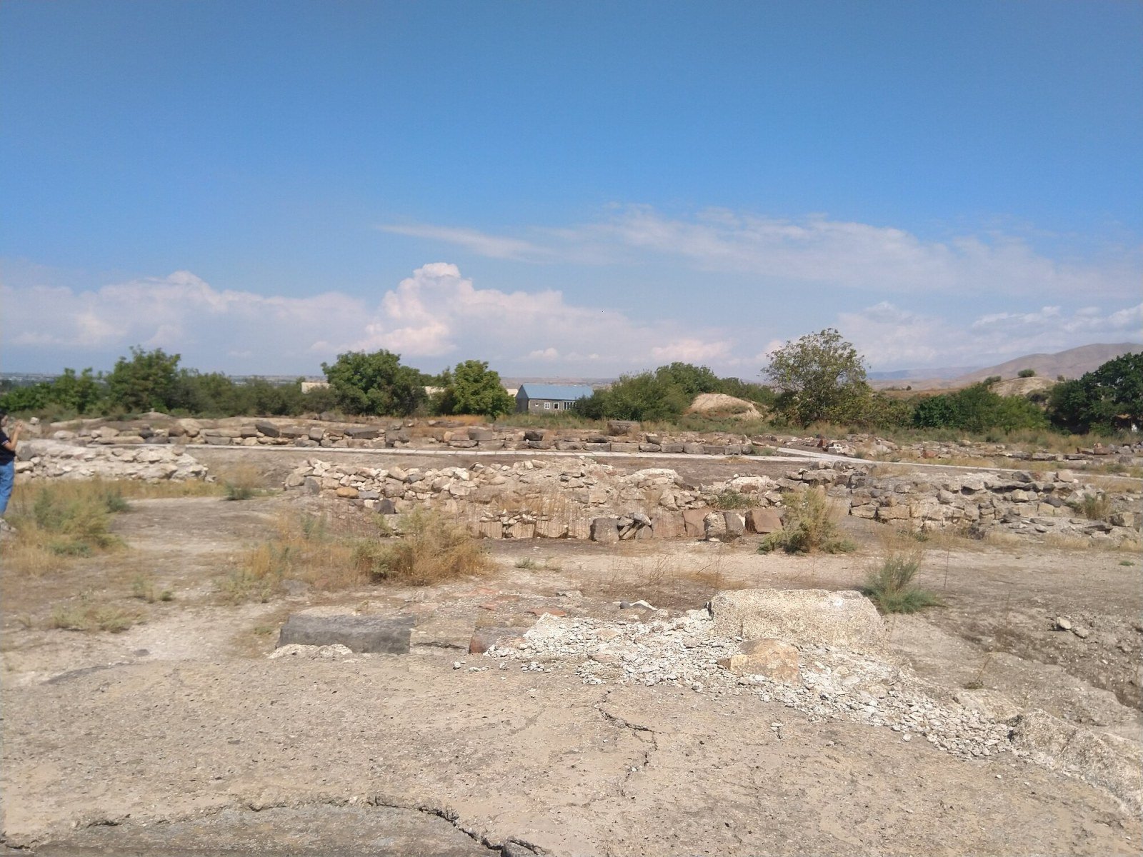 Adobe walls at the ruins of Dvin, ancient Armenian capital on the Ararat plain