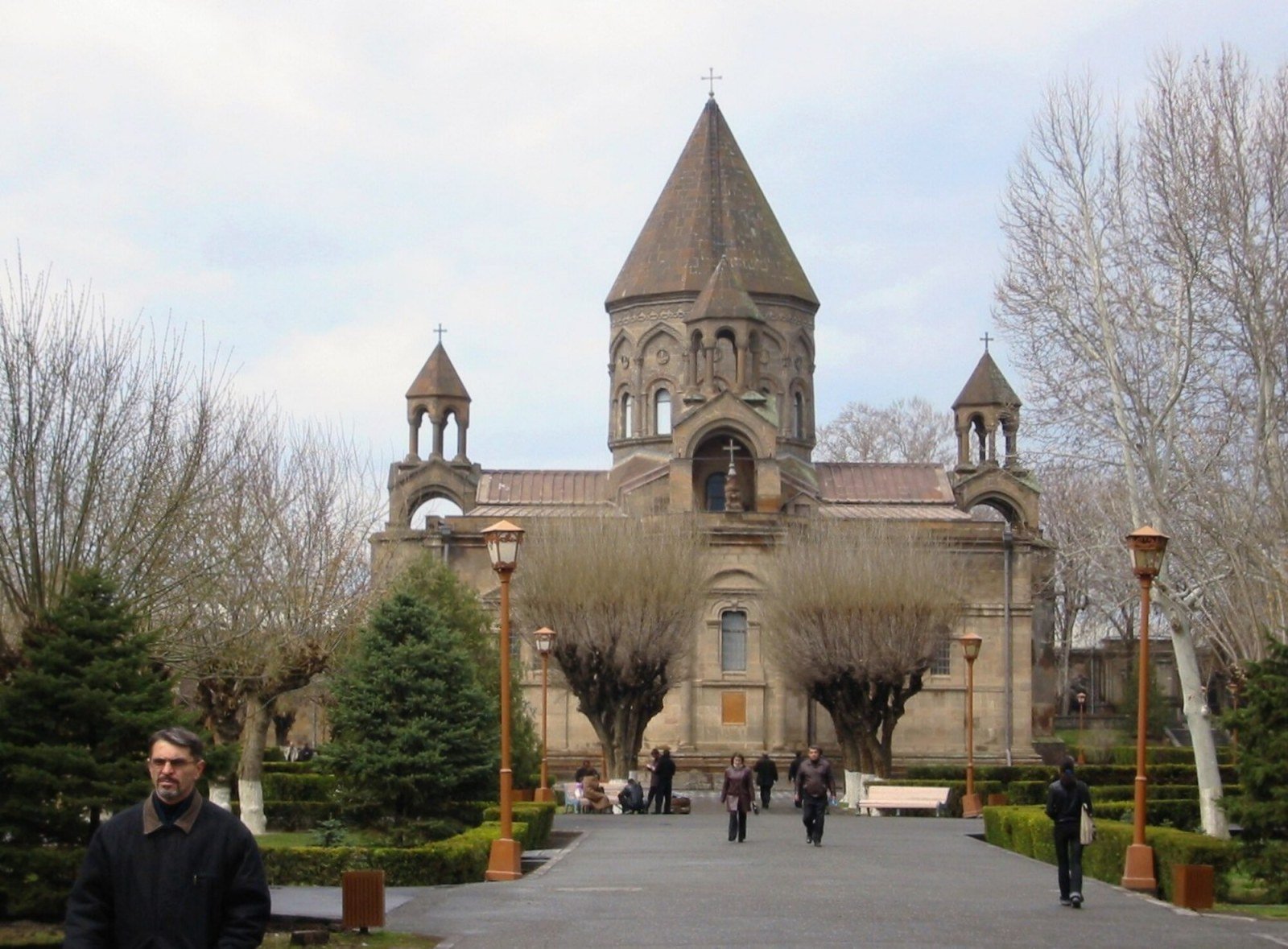 Historic view of Echmiadzin Cathedral in Armenia