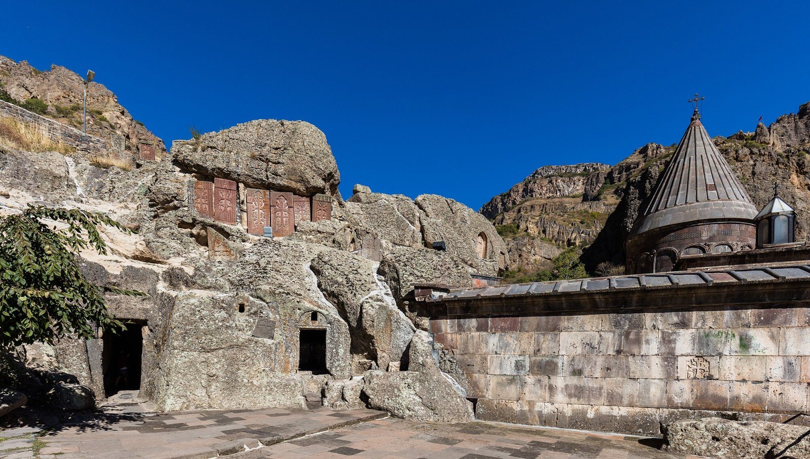 View of the Azat gorge beside Geghard Monastery