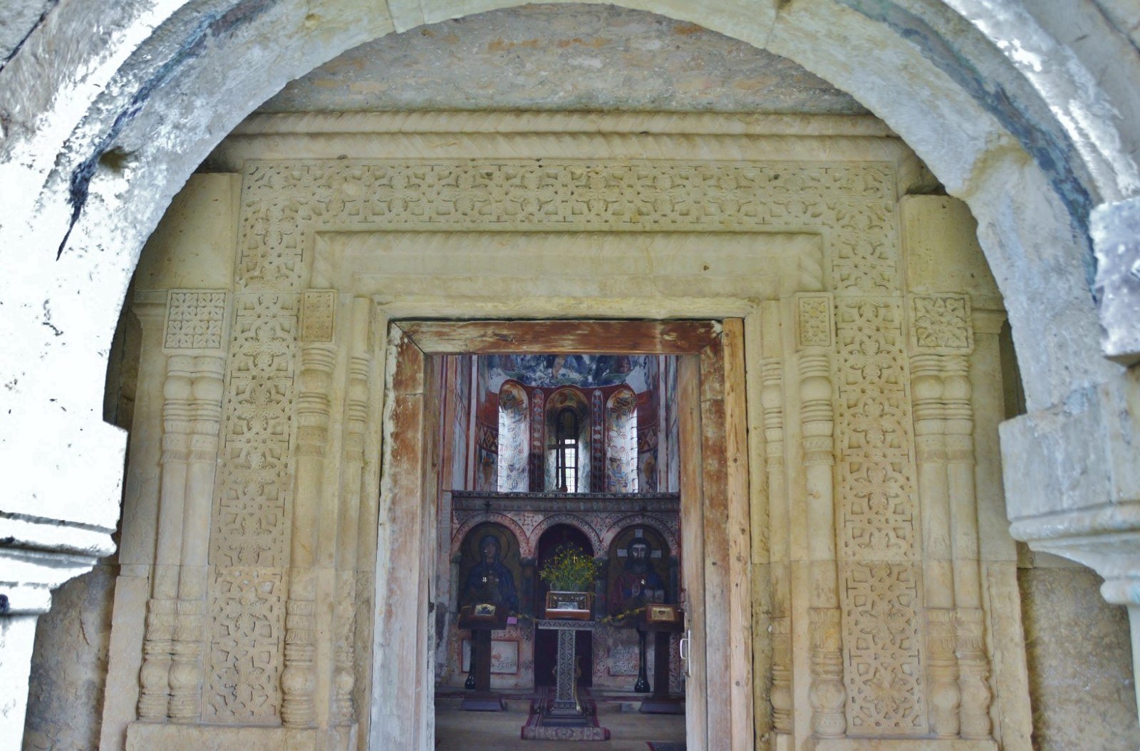 Sculptural decoration of the Church of St George portal, Gelati