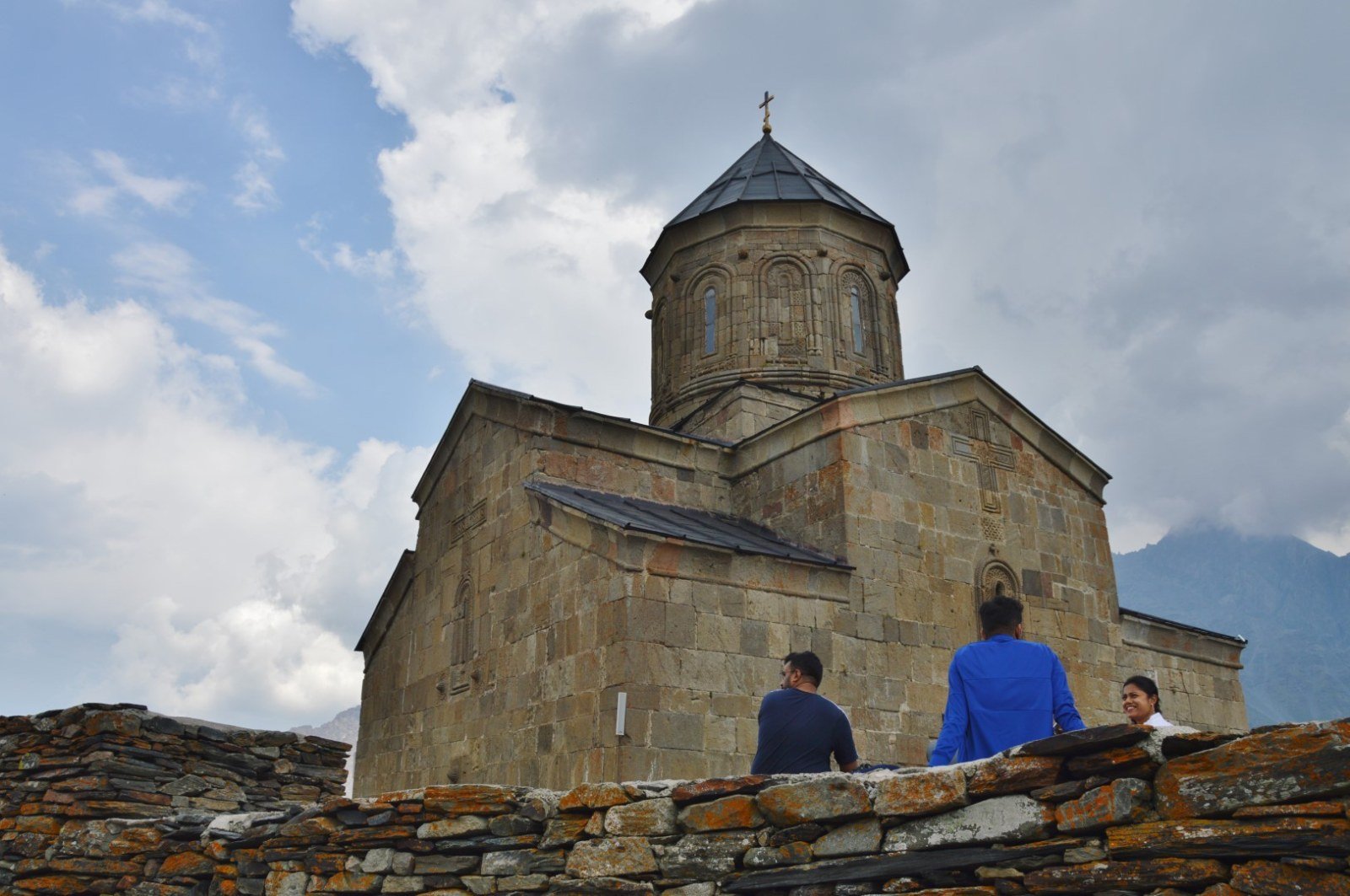 Northern view of Gergeti Trinity Church