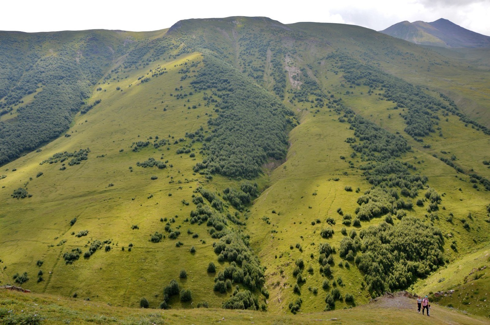 Greater Caucasus slopes seen from Gergeti Trinity Church