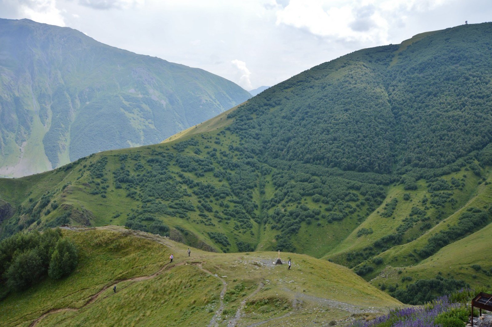 Greater Caucasus and Mount Kazbek view from Gergeti Church