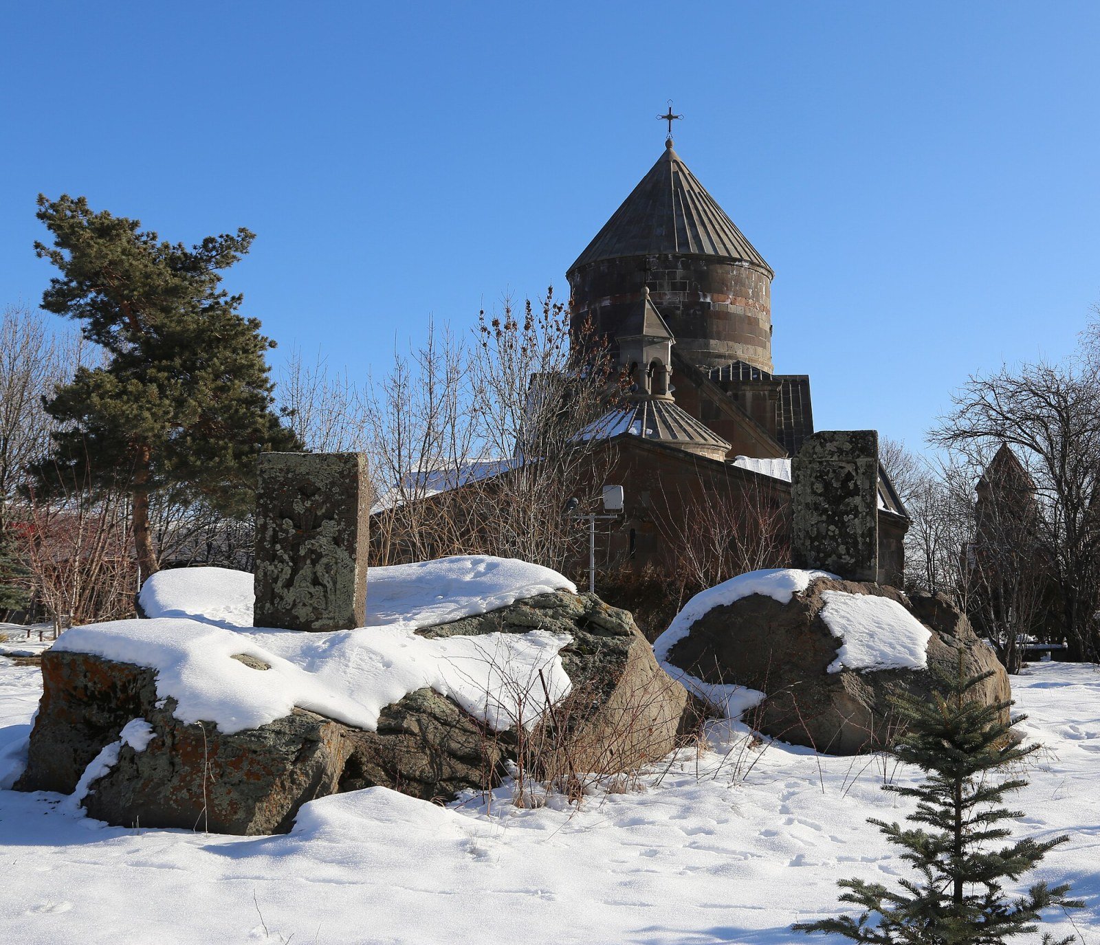 Detail of medieval khachkar at Kecharis Monastery