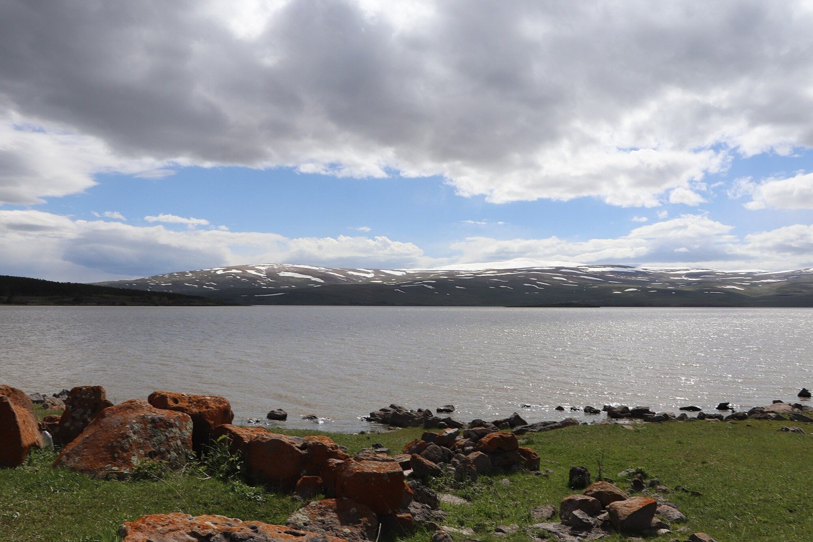 Margens do lago Arpi com turfeiras e pradarias úmidas, Parque Nacional Armênia