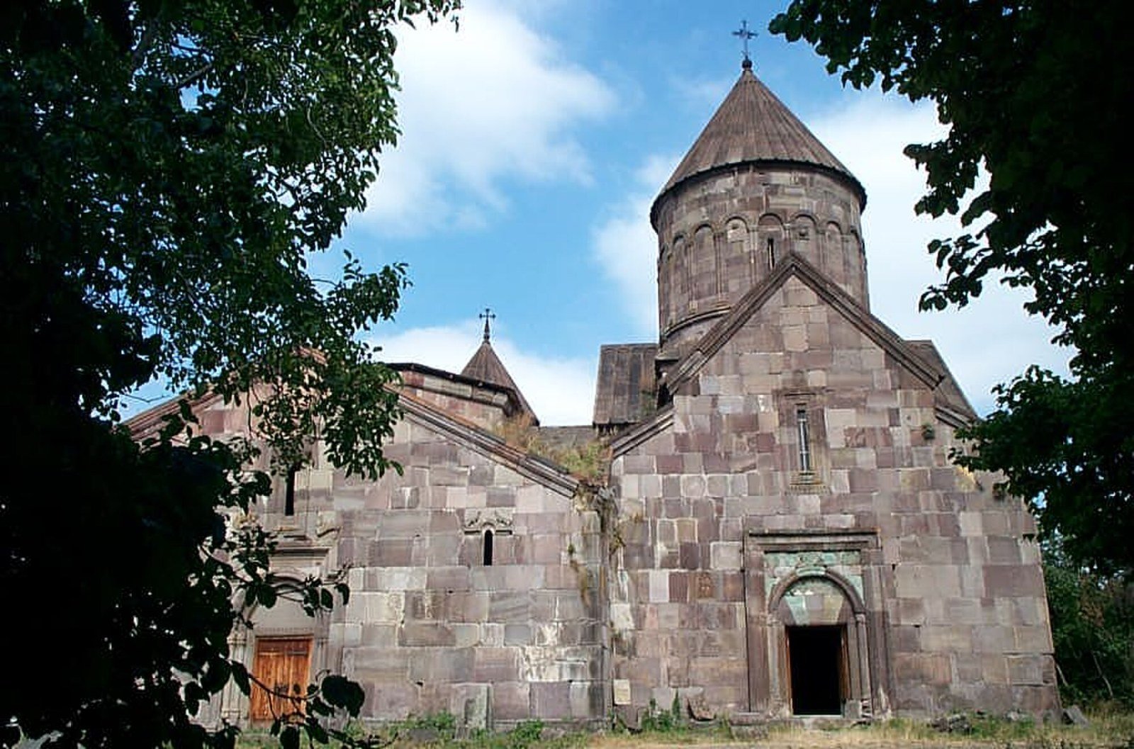 View of Makaravank Monastery among the forests of Tavush, Armenia