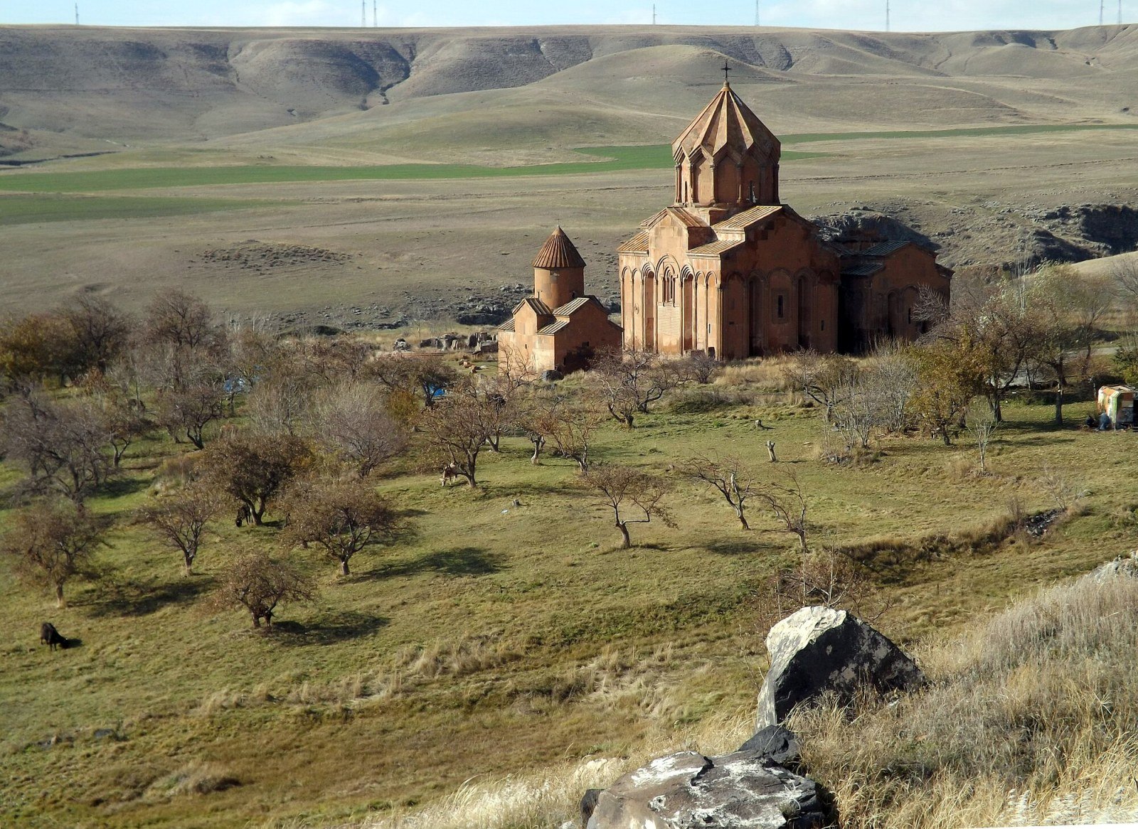 General view of Marmashen Monastery in the Akhurian river gorge, Armenia