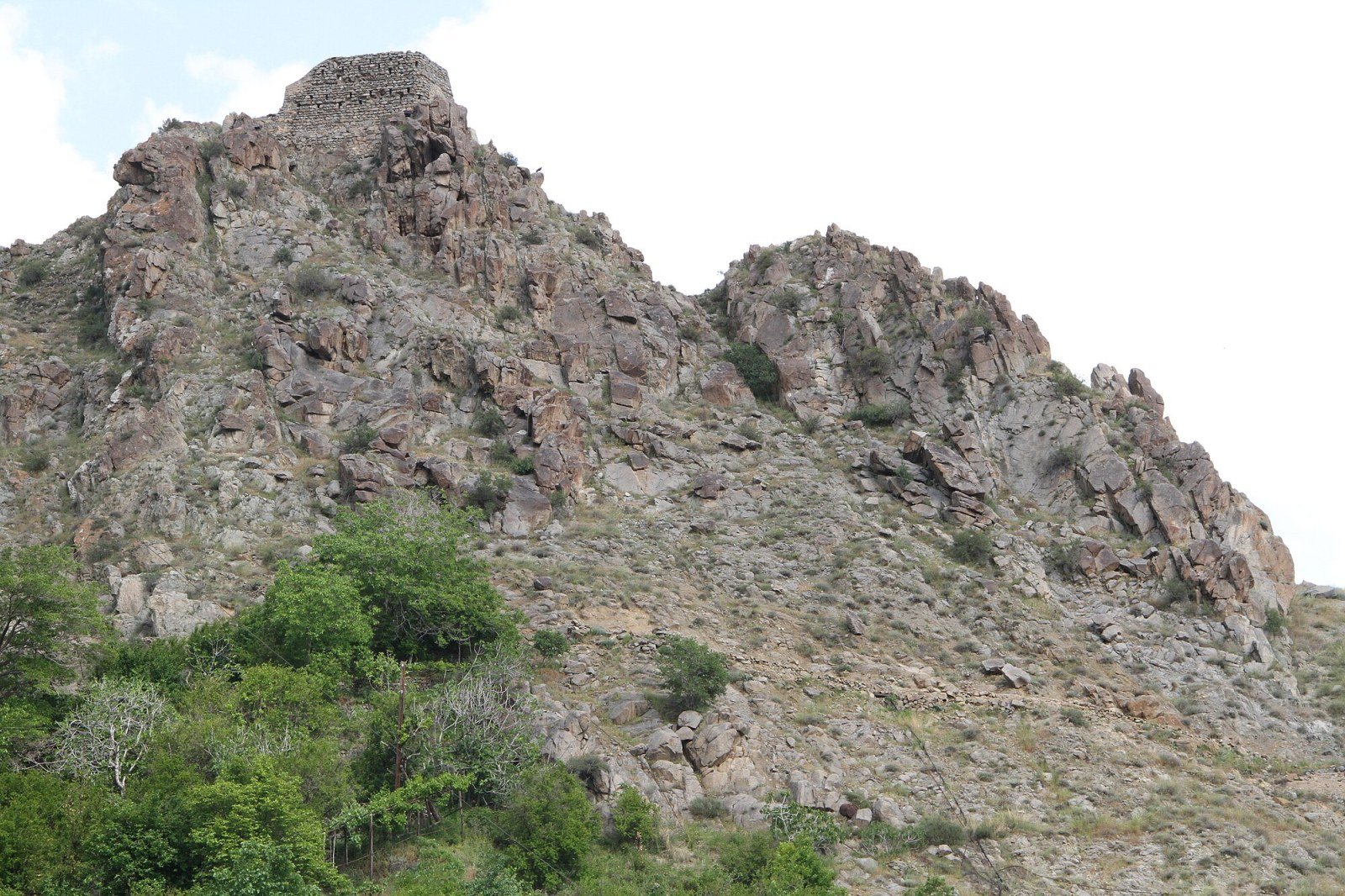 Medieval church of Meghri among the slopes of the Araxes gorge