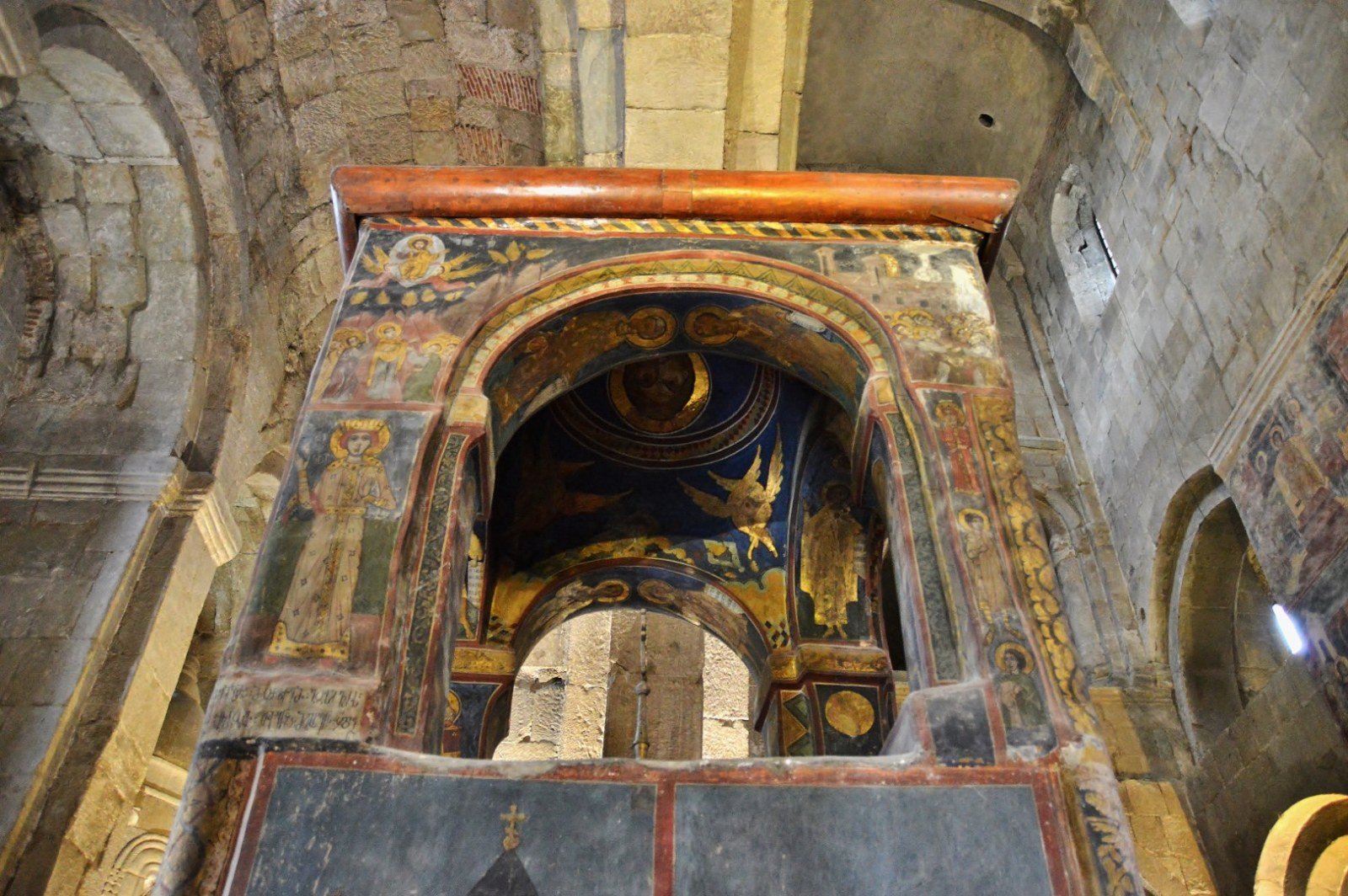 Top view of the ciborium of the shroud of Jesus in Sveti Tskhoveli, Mtskheta