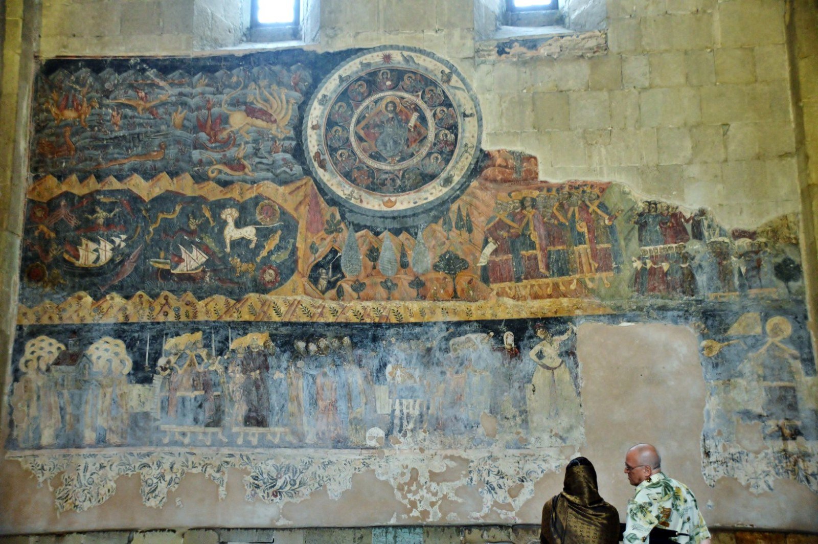Medieval fresco in the south arm of the crossing at Sveti Tskhoveli
