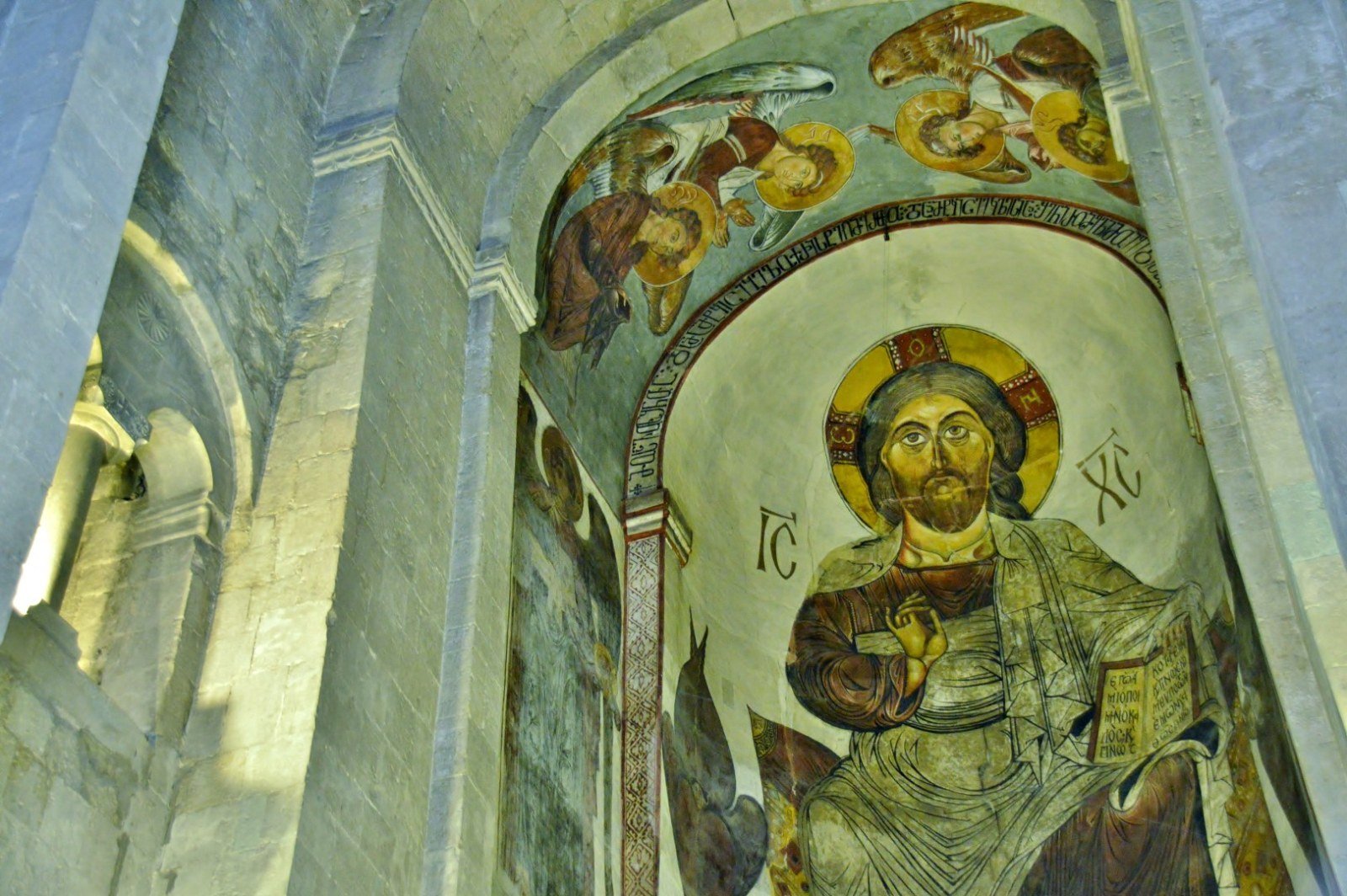 Apse frescoes of the altar in Sveti Tskhoveli Cathedral, Mtskheta