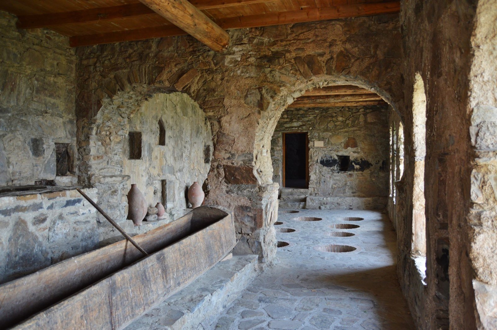 Historic wine cellar of Nekresi Monastery in Kakheti