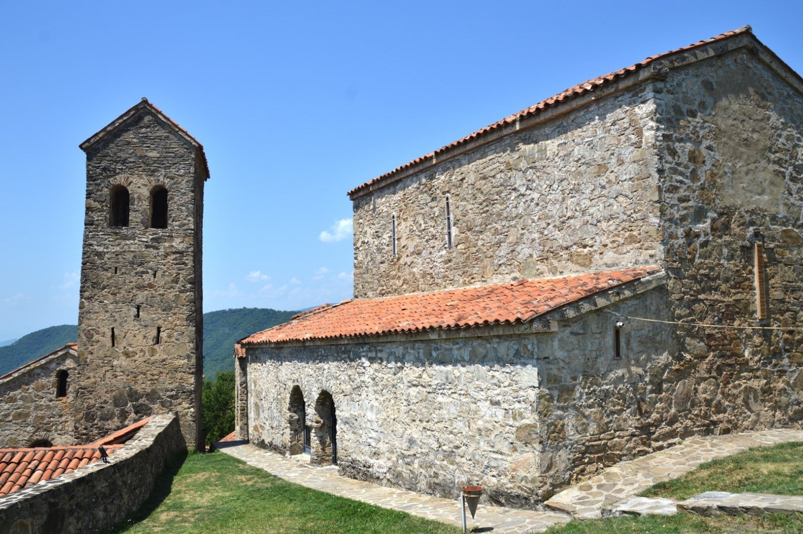 Bell tower and Church of the Dormition of Nekresi Monastery
