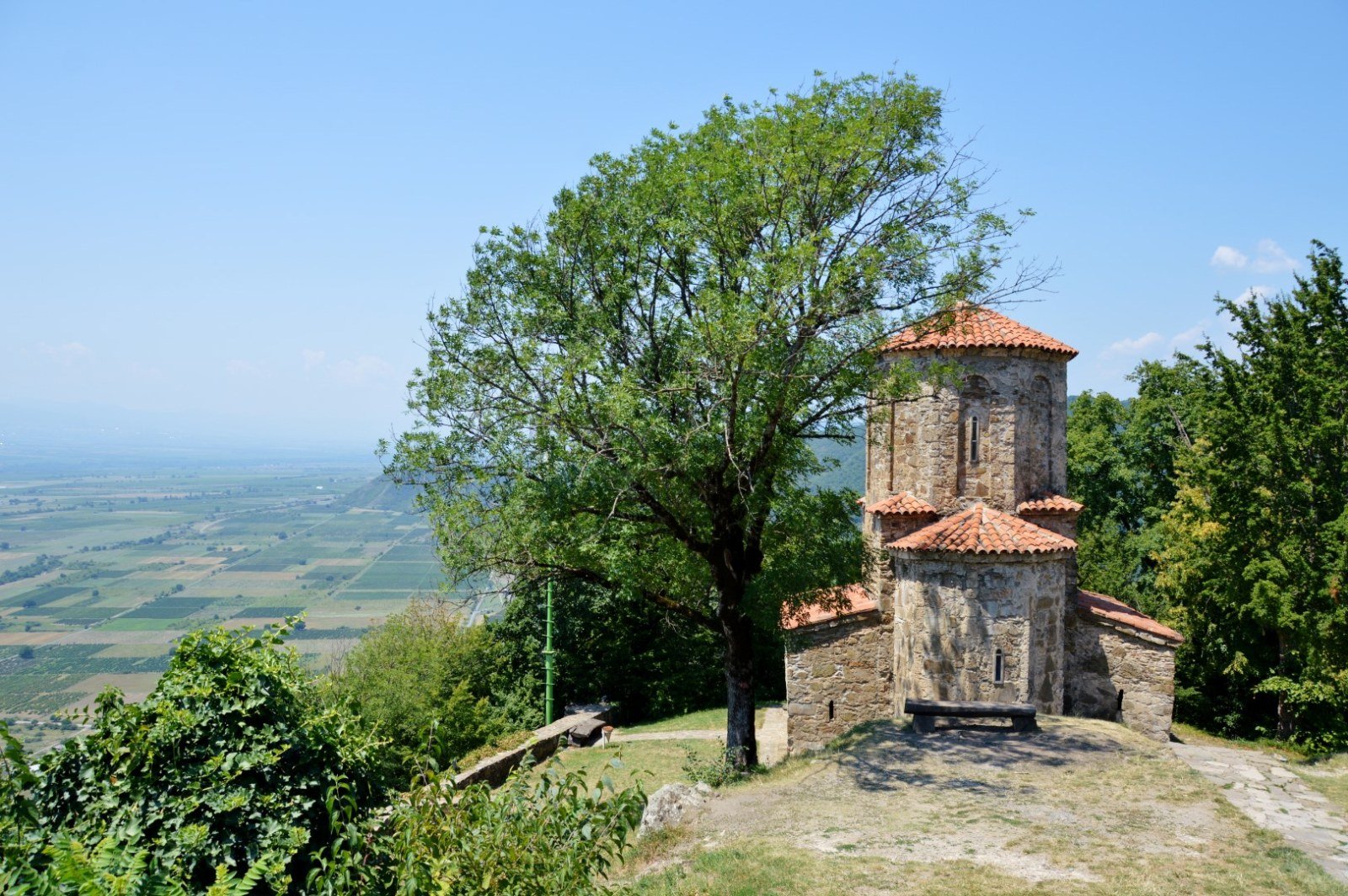 Nekresi Monastery with the Alazan Valley plain in the background