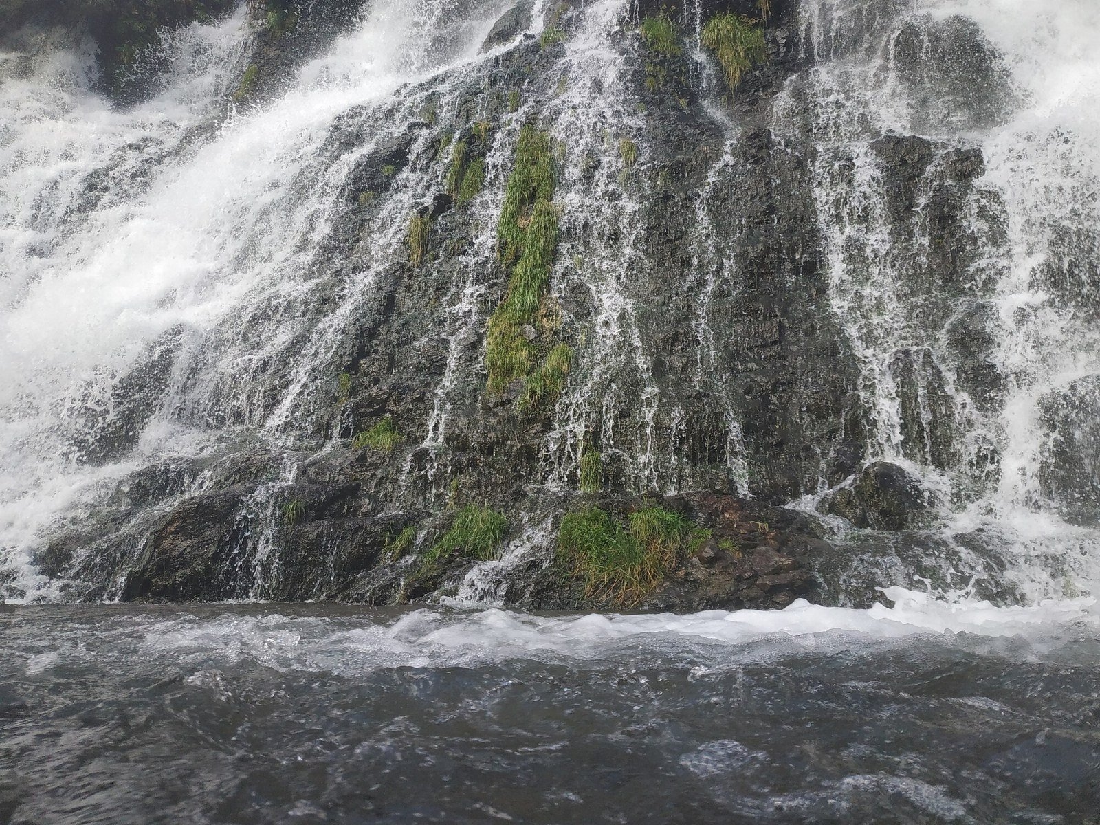 Zugangsweg zum Wasserfall Shaki durch Pappeln und Weiden im Süden Armeniens