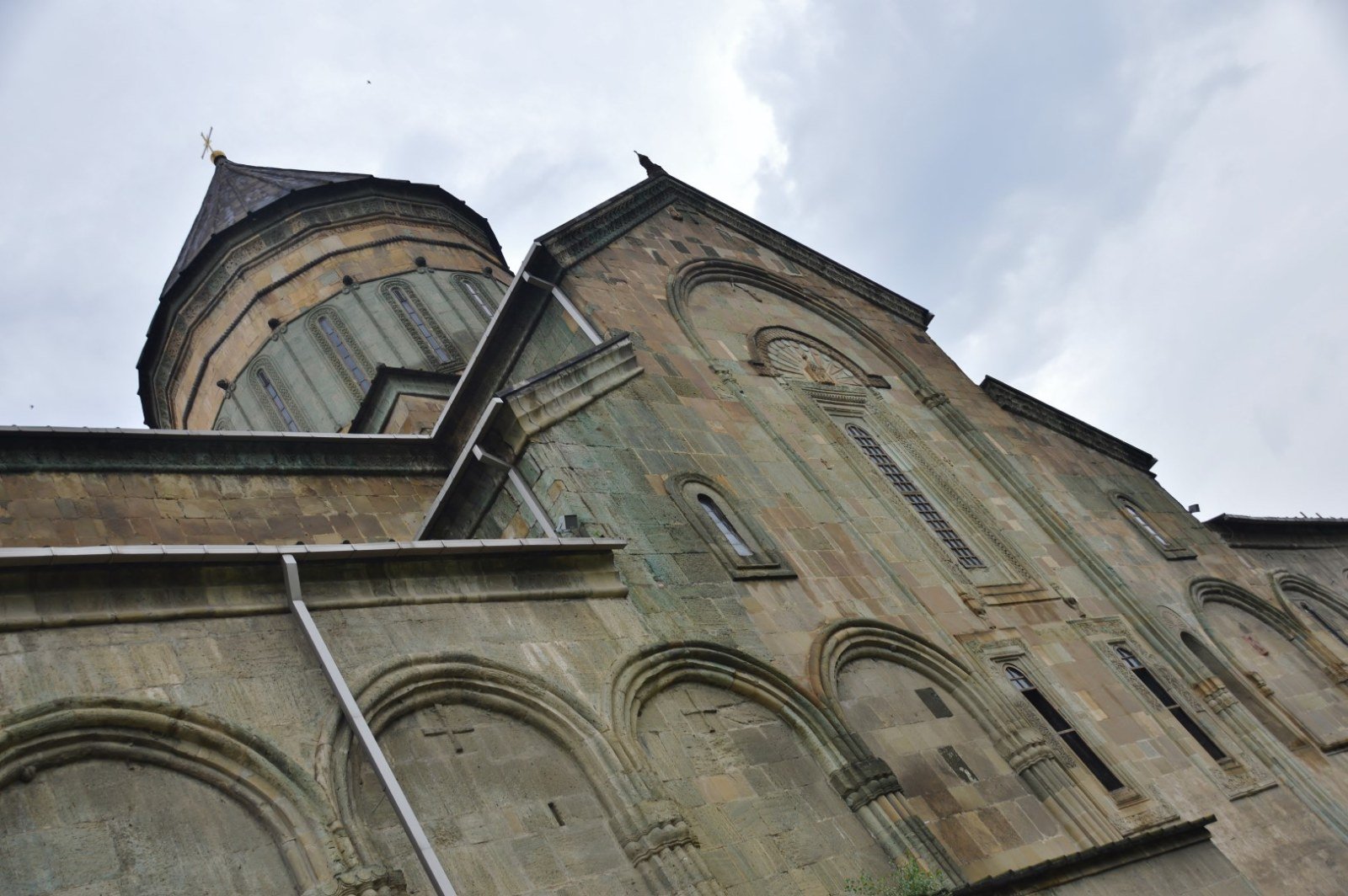 Northern facade of Svetitskhoveli Cathedral in Mtskheta