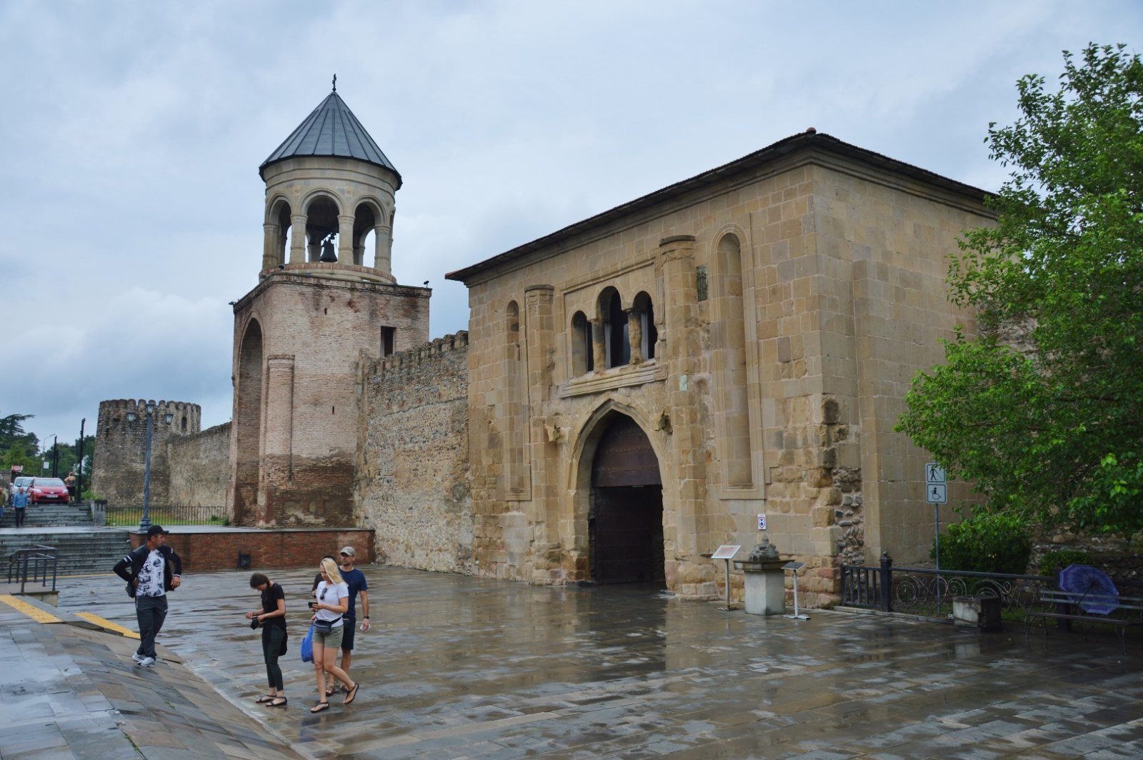 Entrance pavilion and bell tower of Svetitskhoveli, exterior view