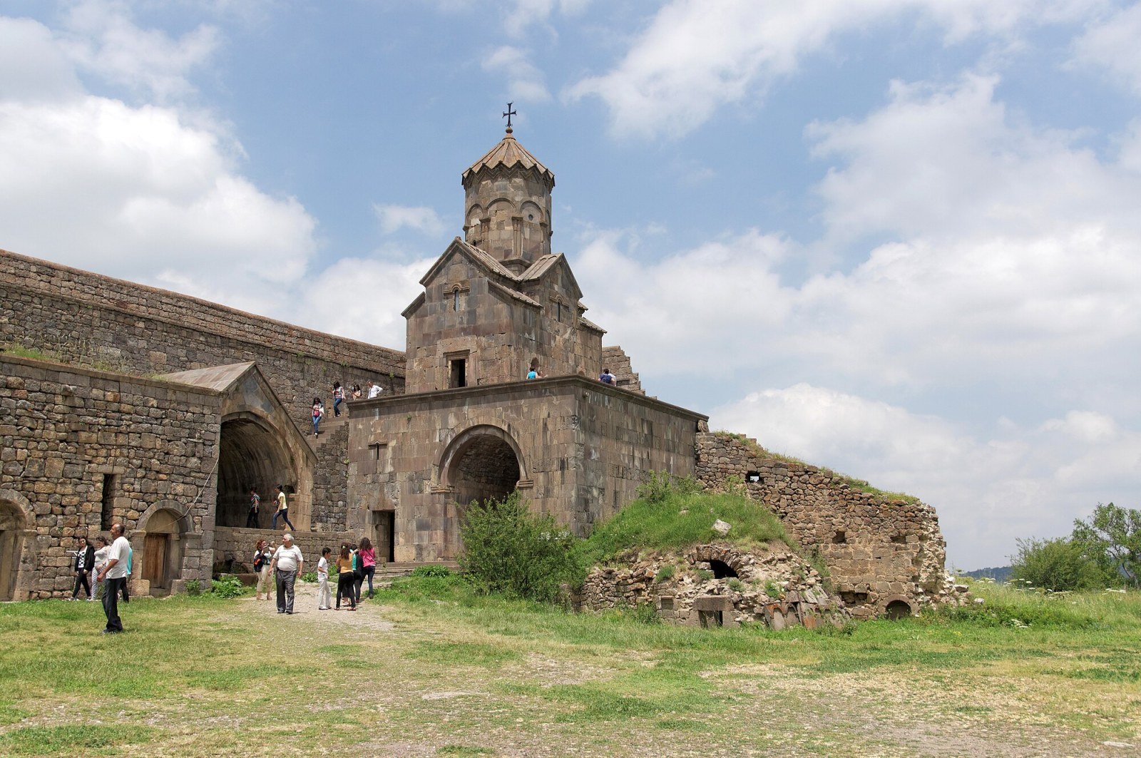 Aerial view of Tatev Monastery and the Syunik canyon