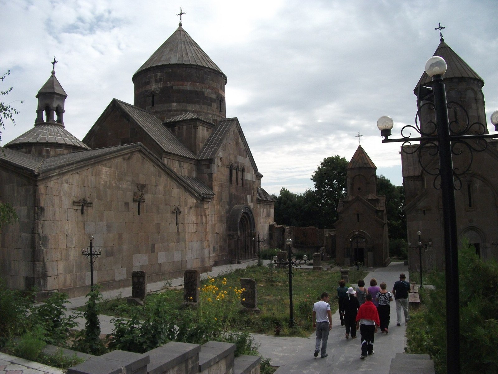Kecharis Monastery in Tsaghkadzor with dark basalt stone