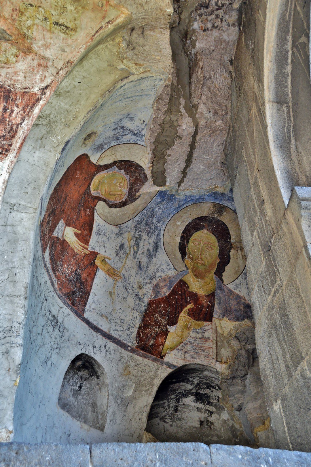 Fresken im Narthex-Gewölbe der Entschlafungskirche von Wardsia