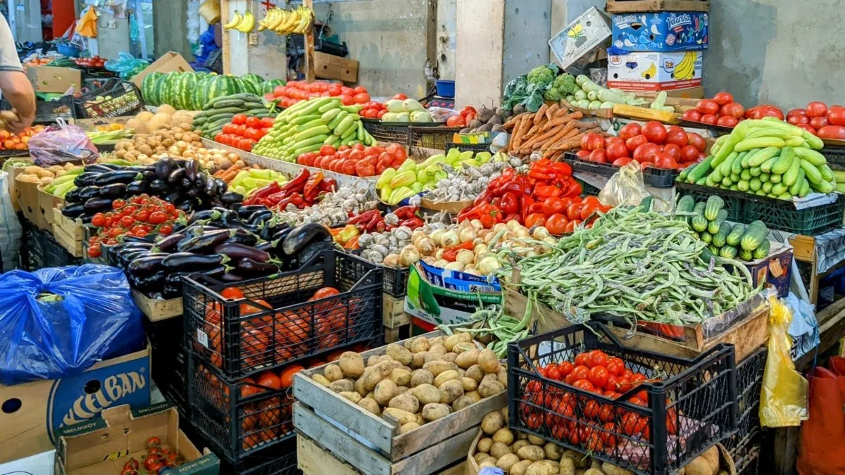 Mercado agr&iacute;cola tradicional en Kutaisi, una de las ciudades m&aacute;s antiguas de Georgia