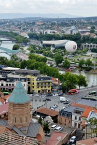 Forteresse de Narikala dans la vieille ville de Tbilisi, Géorgie