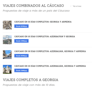Pacotes turísticos na Geórgia da Iberogeorgia, sua operadora de turismo em espanhol