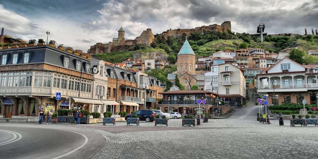 Fortaleza Narikala, en el centro del antiguo casco de Tbilisi