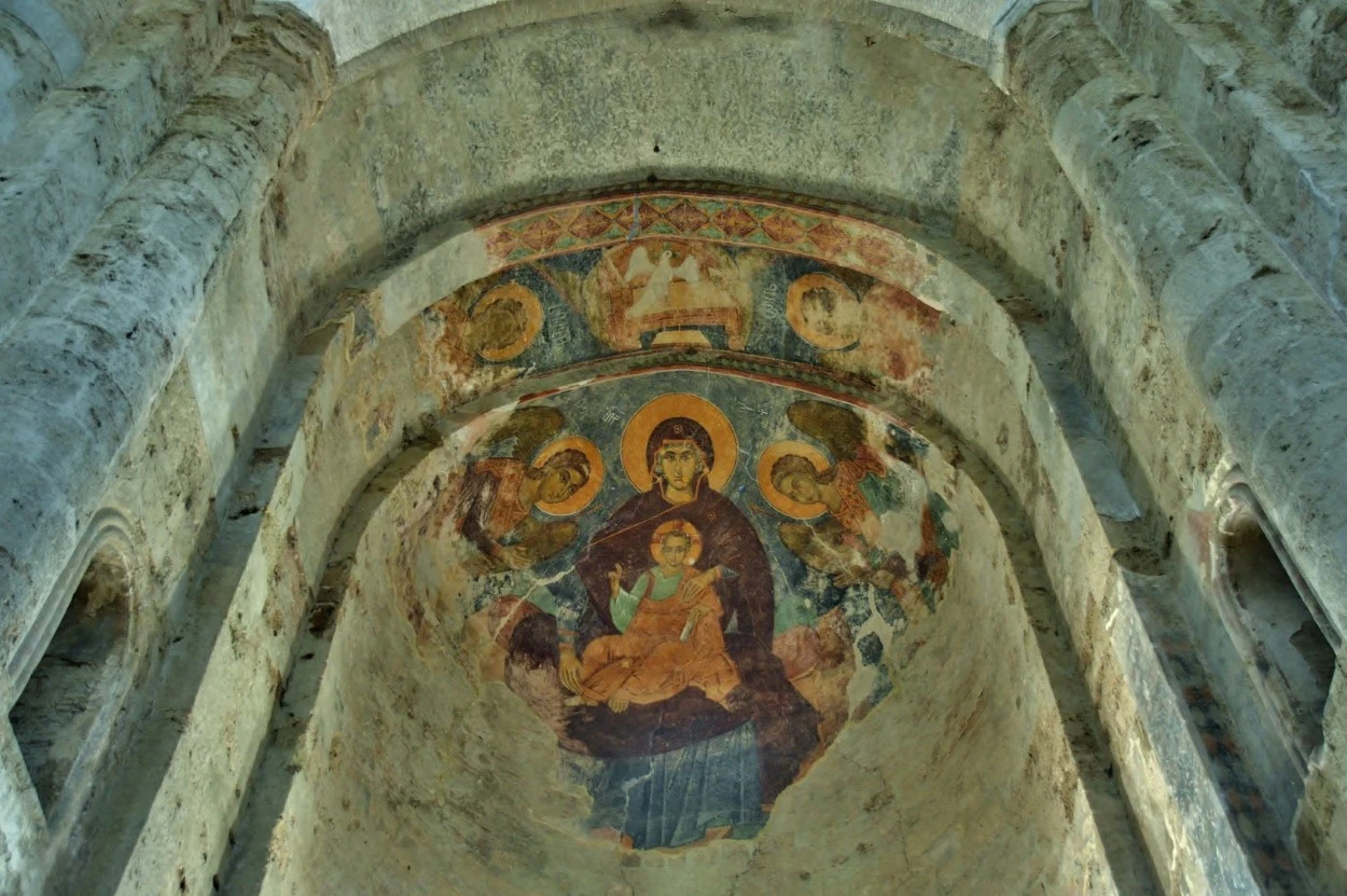 Monasterio de Alaverdí. Catedral de san Jorge. Fresco de la Virgen en ábside del altar