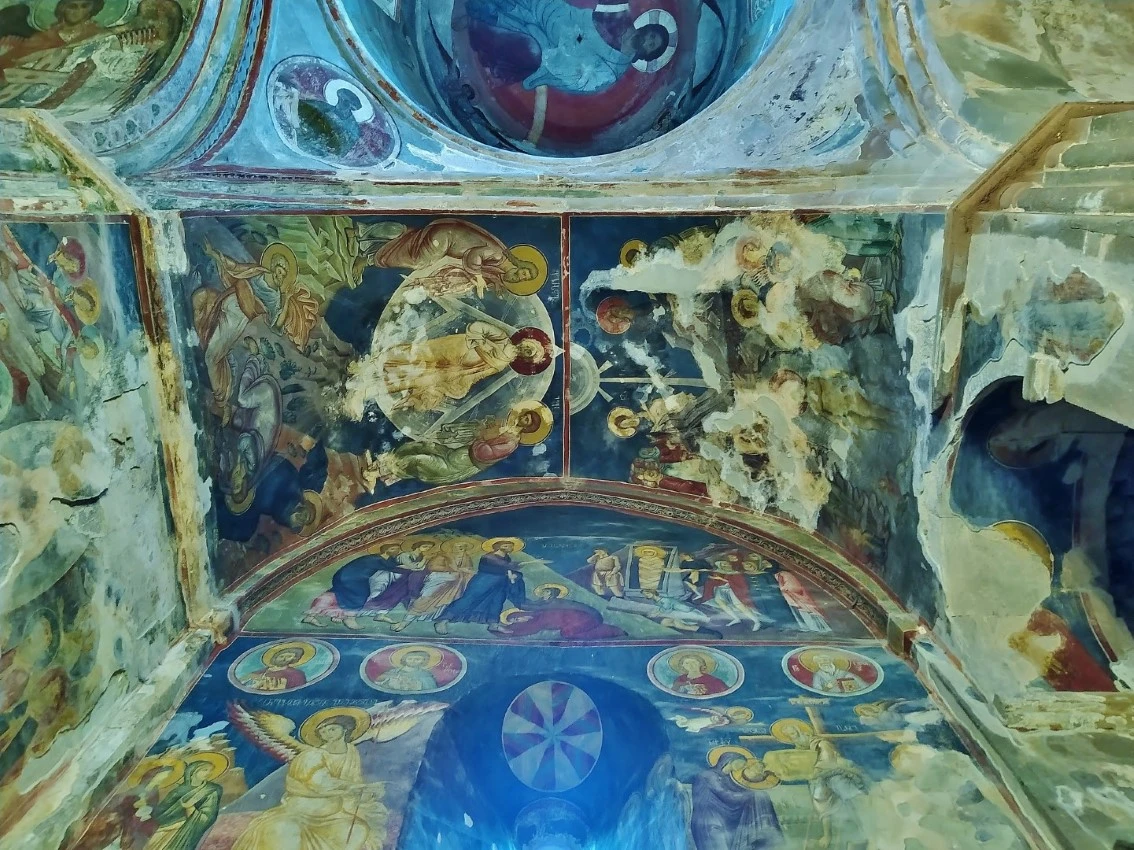 Monasterio de Sapara. Iglesia de san Saba. Frescos de los pies de la nave